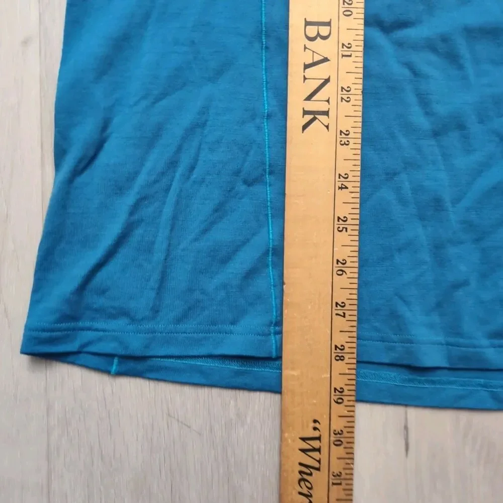 Patagonia Merino Wool Bln 1/4 Zip Pullover Baselayer 2XL Blue Lightweight Hiking